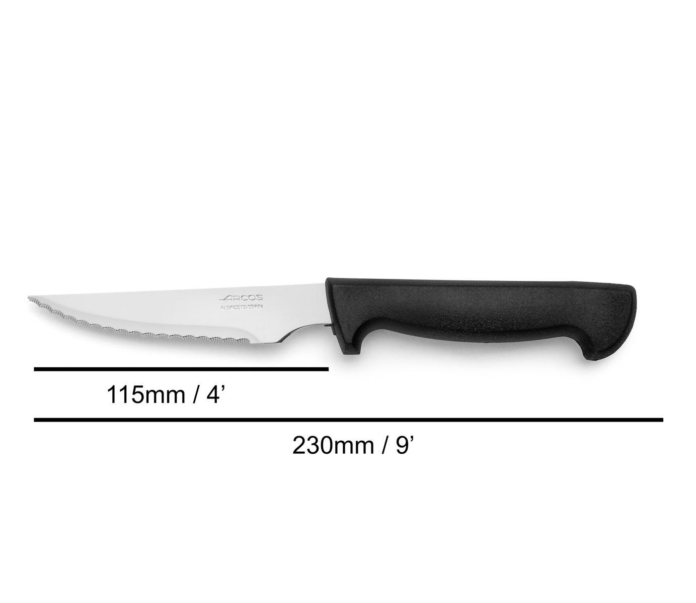 Cuchillo chuletero con hoja de 115 mm y mango de polipropileno set 72 unidades Arcos