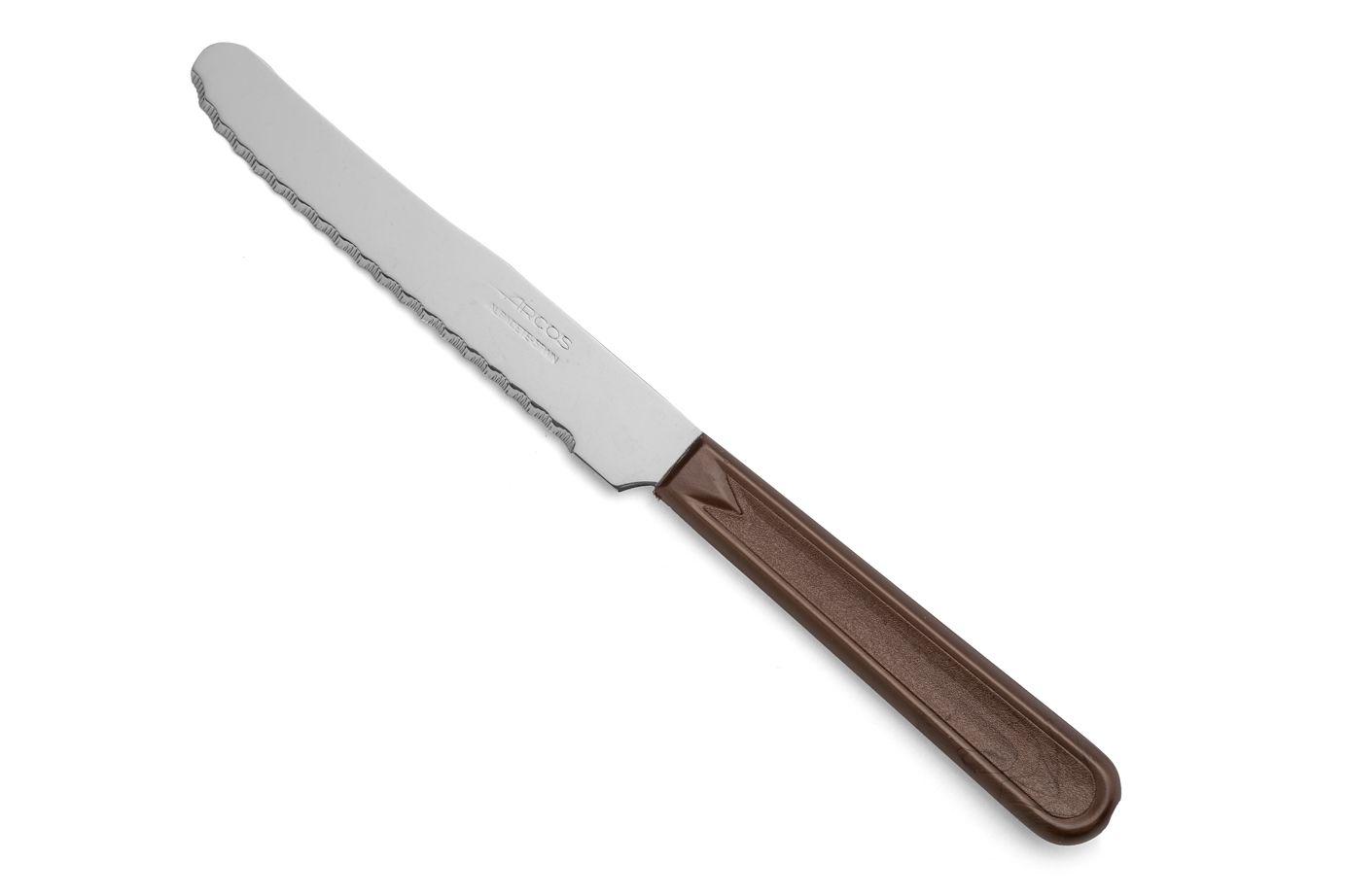 Cuchillo de mesa Arcos caja de 60 unidades mango de polipropileno marrón