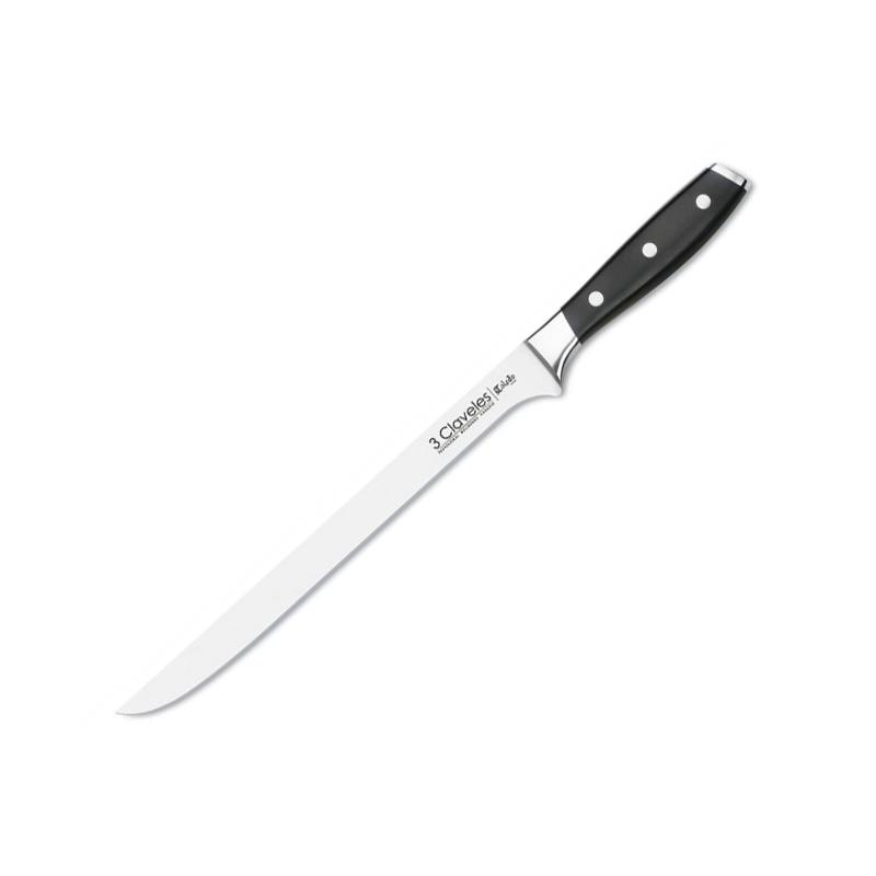Cuchillo jamonero forjado con mango de polipropileno y hoja de 25...