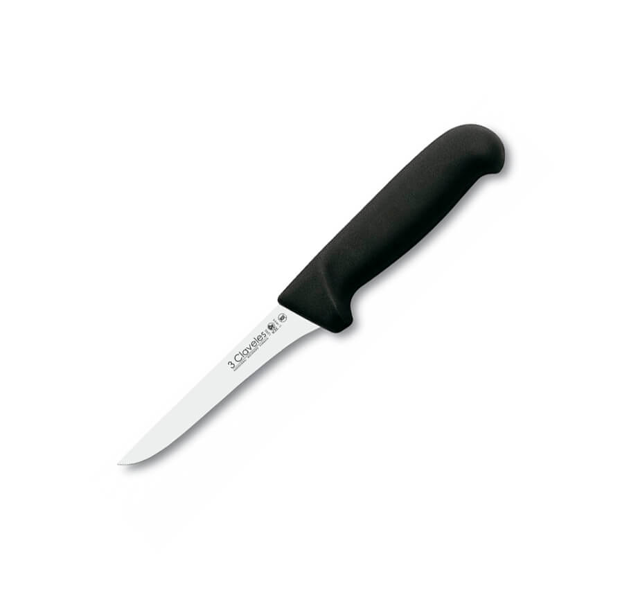 3 Claveles Cuchillo deshuesador recto con hoja de 13 cm y mango n...