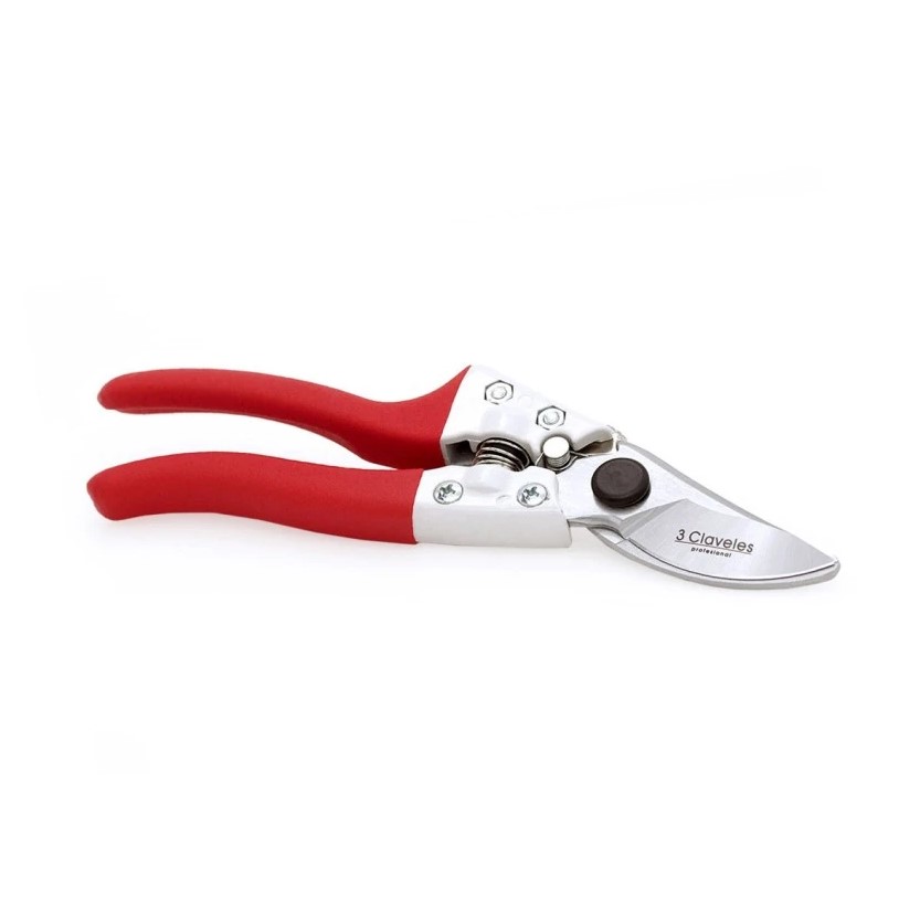 Tijera de poda profesional 21 cm con mango inyectado de aluminio 3 Claveles