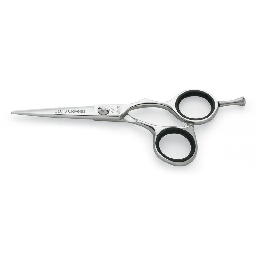 Tijera de peluqueria Toba 5.5" con filo navaja 3 Claveles