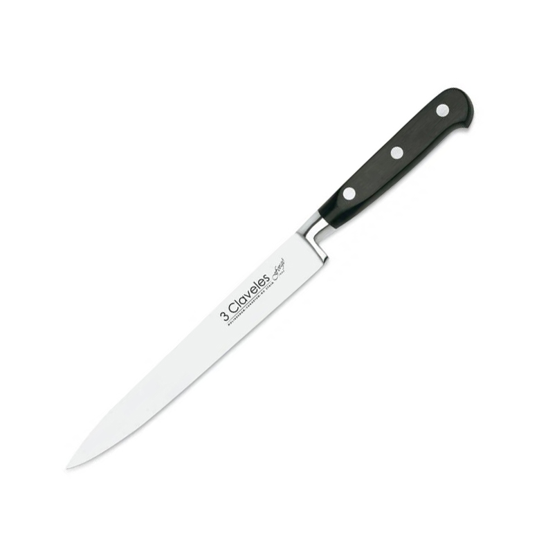 Cuchillo fileteador 3 Claveles forgé con hoja de 19 cm y mango d...