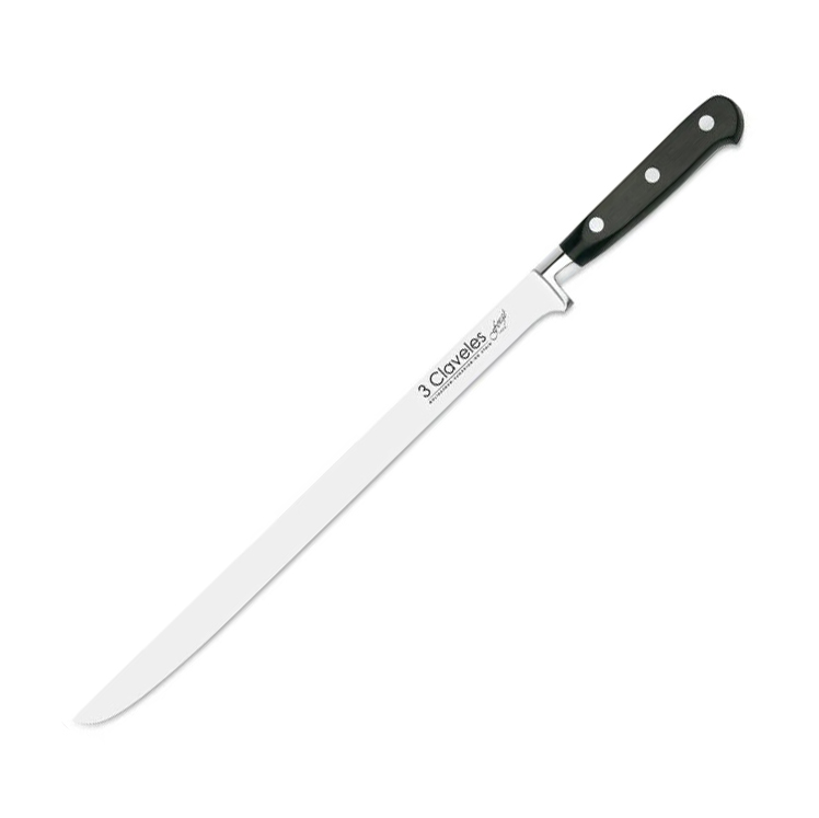 Cuchillo jamonero 3 Claveles forgé con hoja de 30 cm y mango de ...