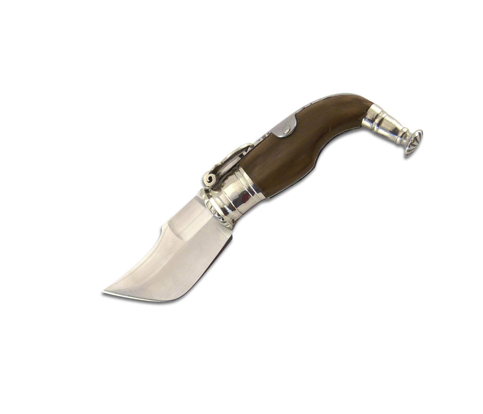 Couteau Capaora avec manche en corne de taureau et lame de 4,5 cm