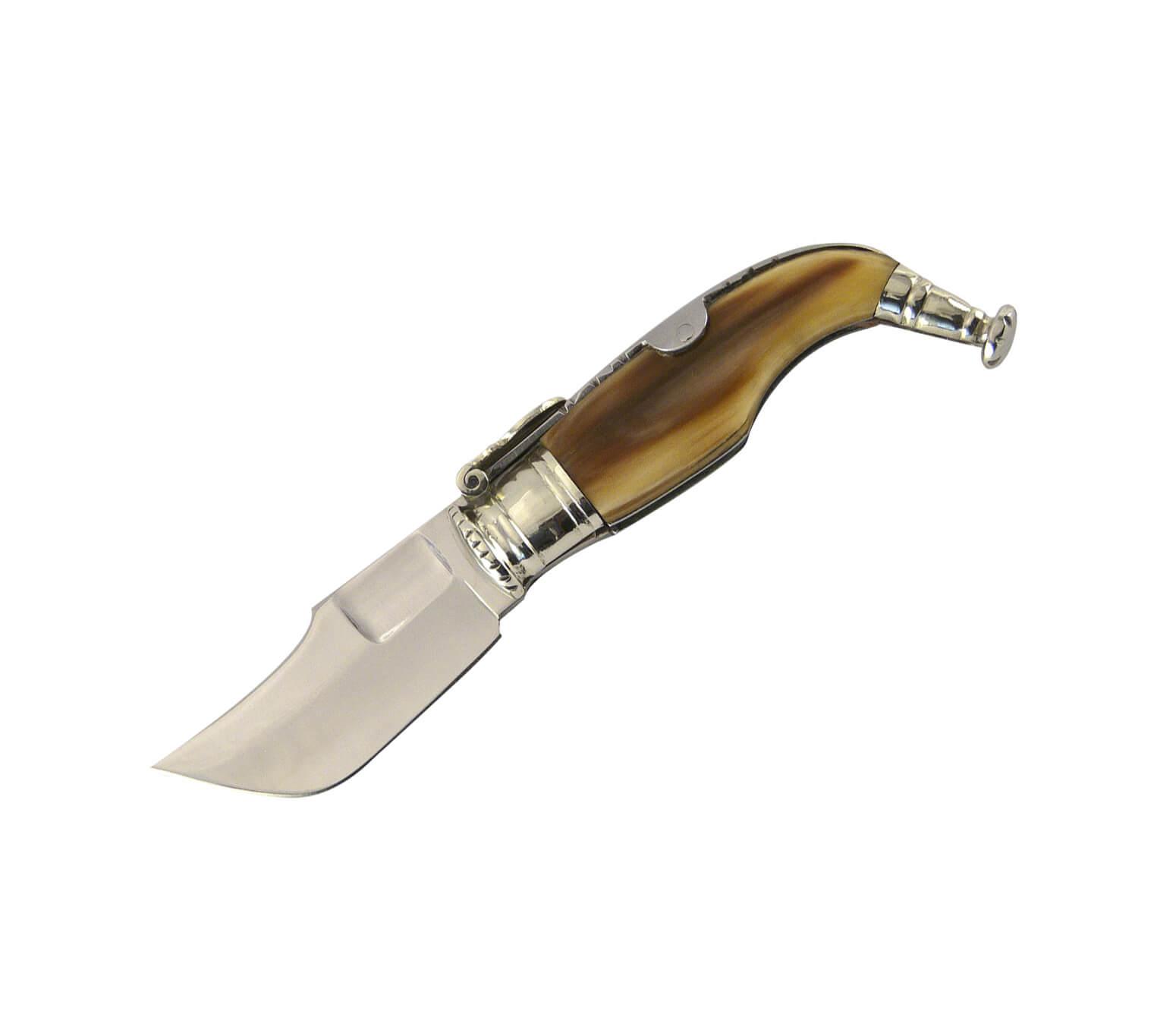Couteau de poche Capaora avec manche en corne de taureau et lame ...