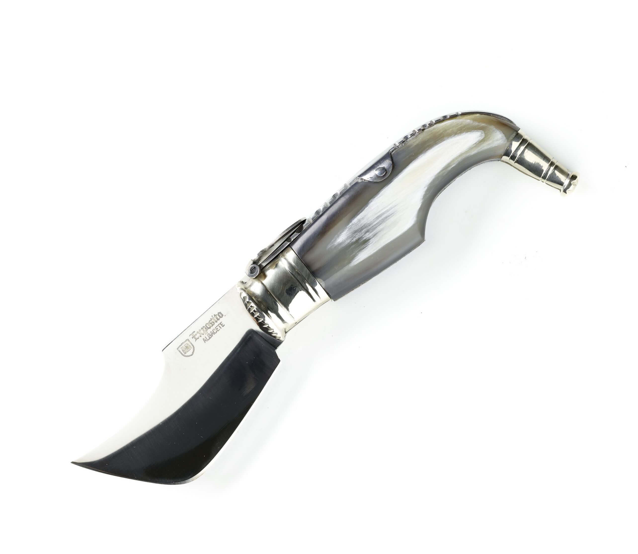 Couteau Capaora avec manche en corne de taureau et lame de 8,5 cm