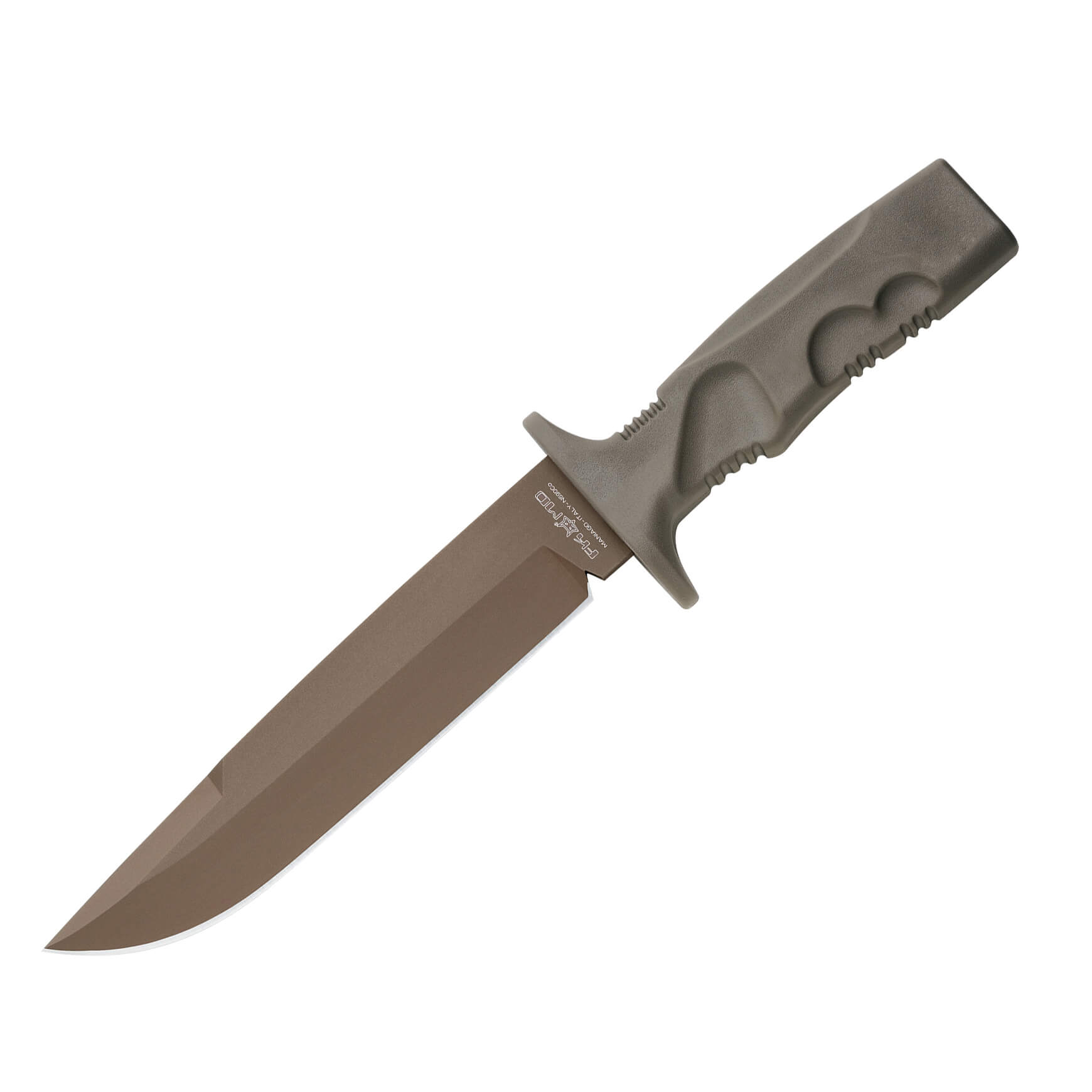 Cuchillo táctico Fox Military Taranis con mango de Forprene coyo...