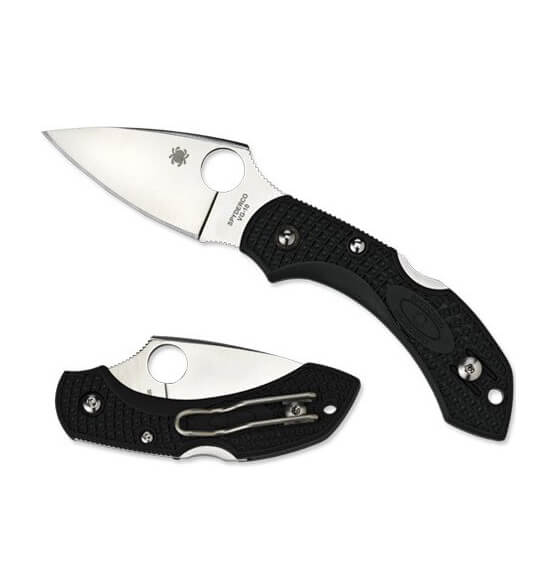 Navaja táctica Spyderco Dragonfly 2 con mango de FRN negro y hoja de 5.8 cm