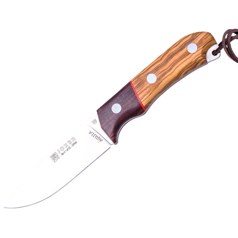 Cuchillo deportivo Joker Águila con mango de madera de olivo y v...