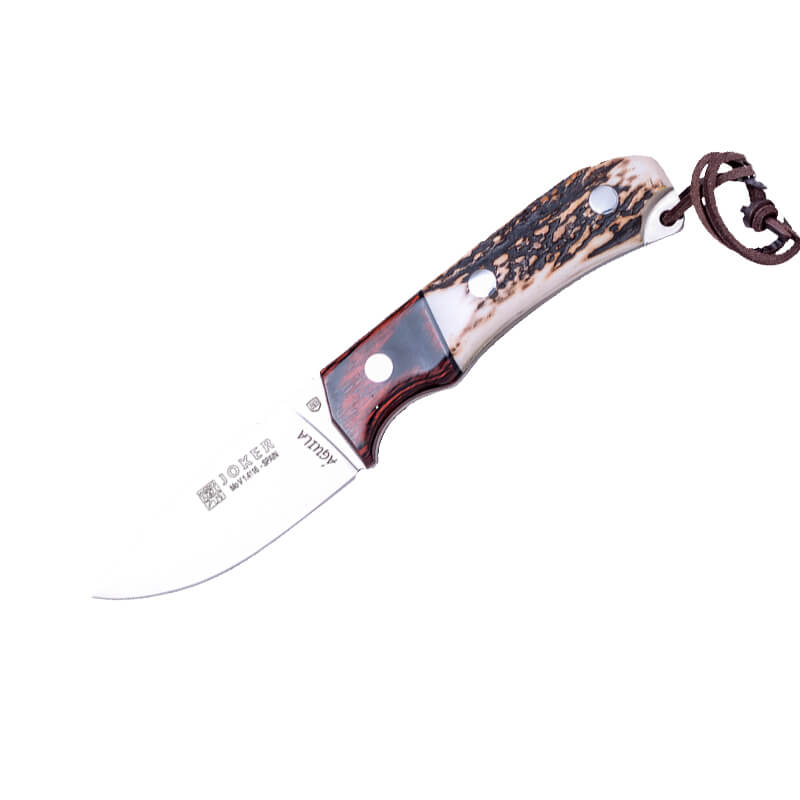 Cuchillo deportivo Joker Águila con mango de asta de ciervo y vi...