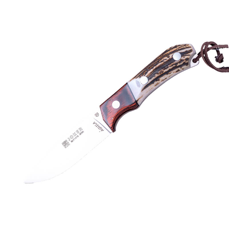 Cuchillo deportivo Joker Águila con mango de asta de ciervo y vi...