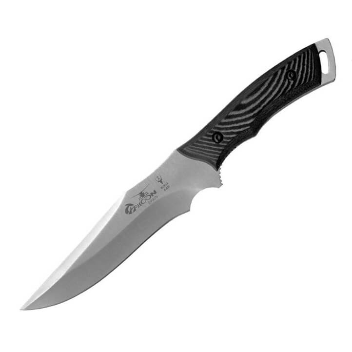 Cuchillo táctico Muela Typhoon 15W con mango de micarta negra y ...