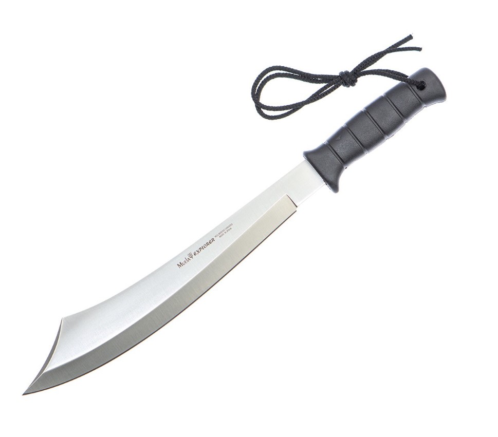 Machete Explorer-32G de Muela con mango de goma negra y hoja de 3...