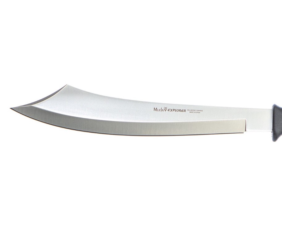 Machete Explorer-32G de Muela con mango de goma negra y hoja de 32 cm