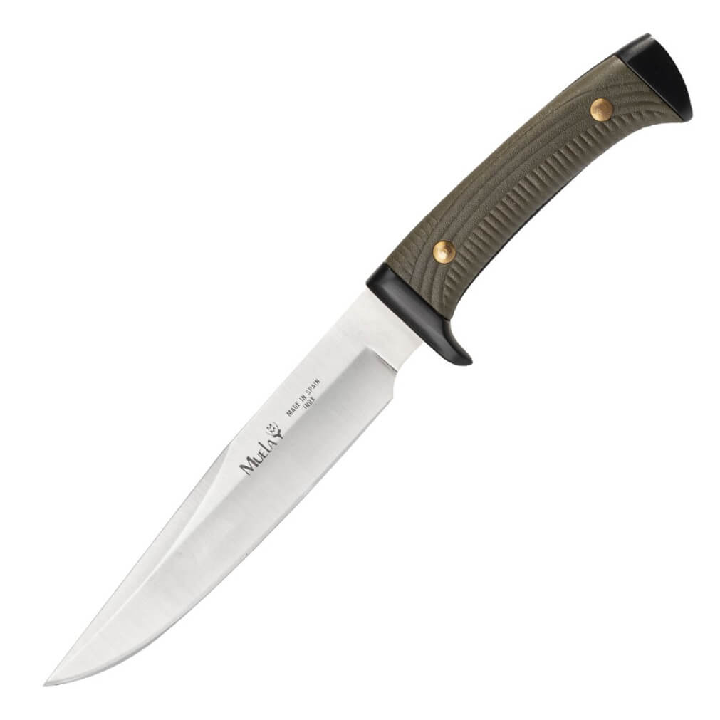 Cuchillo de caza Muela 3162 con mango de plástico verde y zamak ...