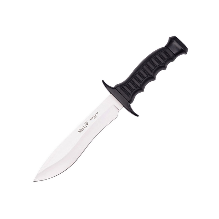 Cuchillo de caza Muela 85-161 con mango negro de goma y zamak y h...