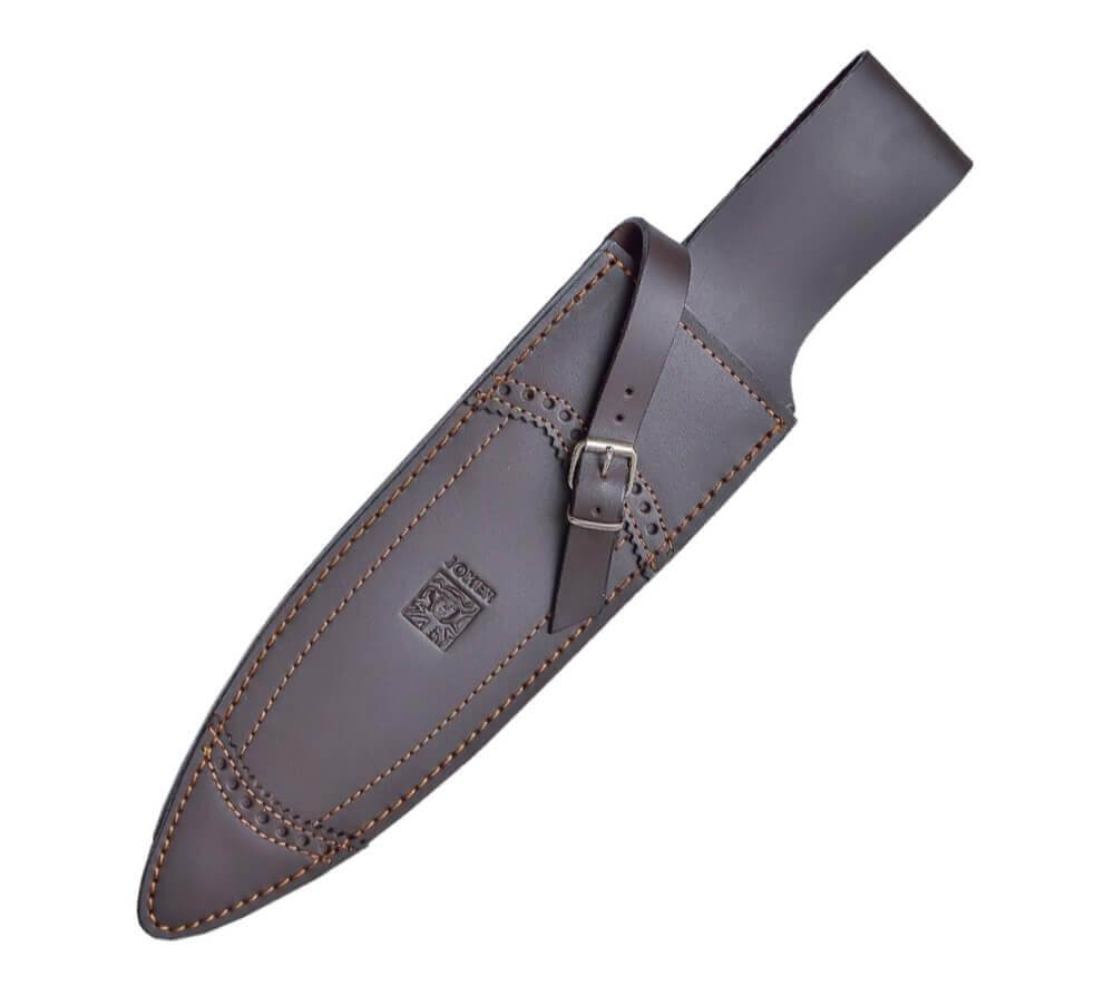 Cuchillo de remate Joker Verraco con puño de asta de ciervo y hoja de 26 cm