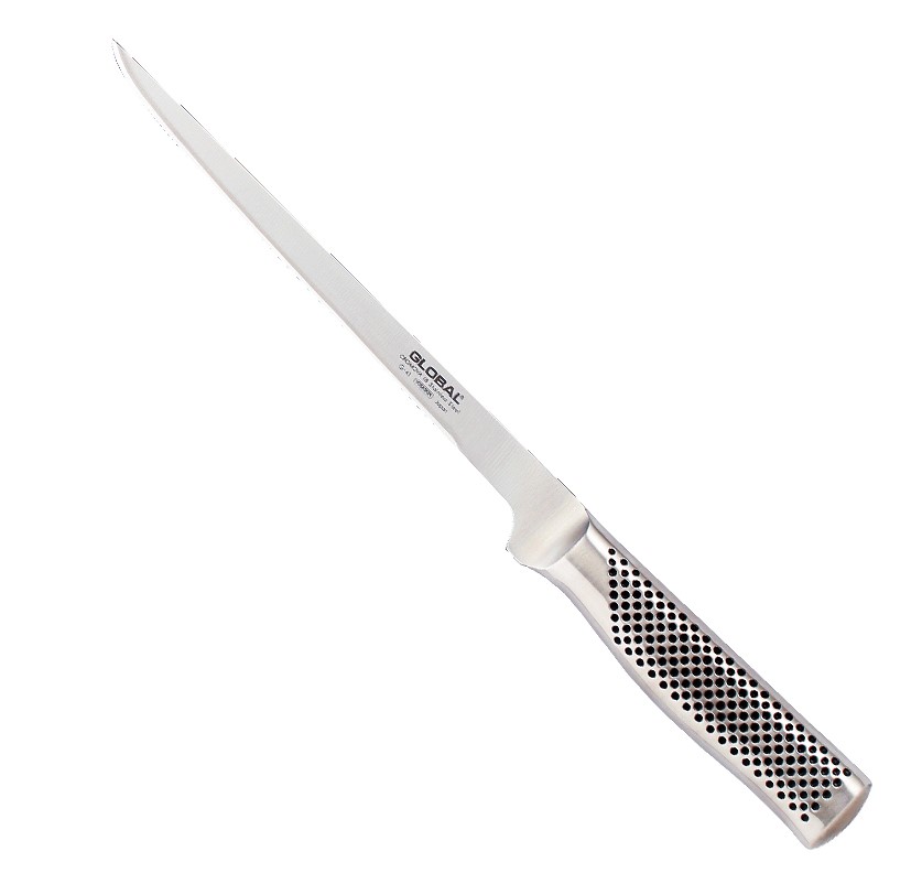 Cuchillo fileteador sueco Global G-41 con hoja de 21 cm