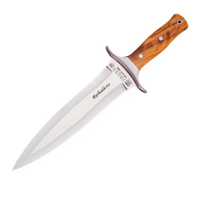 Cuchillo de caza Joker Rehalero con puño de madera de olivo