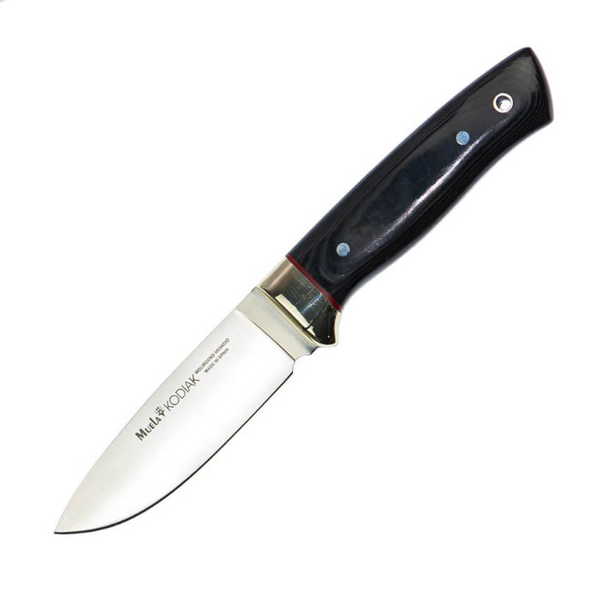 Cuchillo Muela Kodiak con mango de micarta negra con hoja de acer...