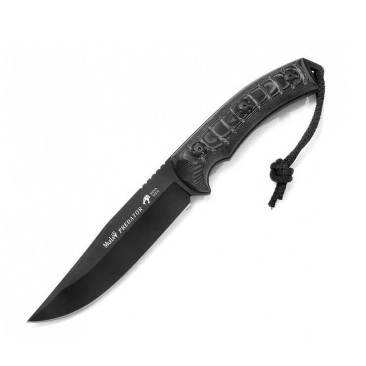 Cuchillo táctico Muela Predator 14N con mango de micarta negra y...