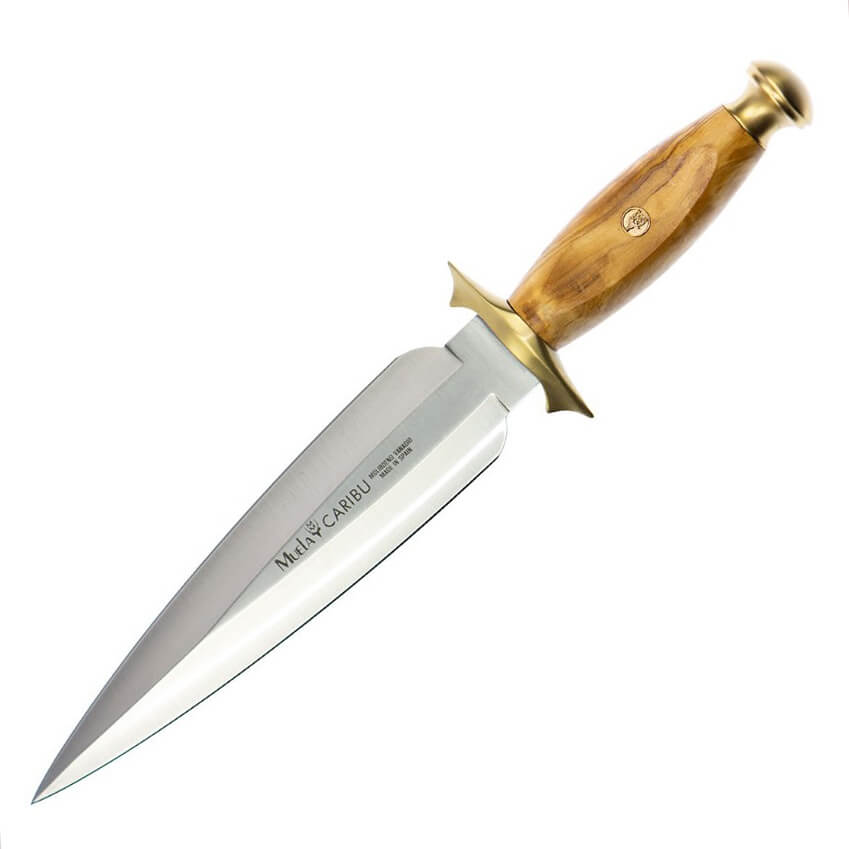 Cuchillo de remate Muela Caribu con mango de madera de olivo y ho...