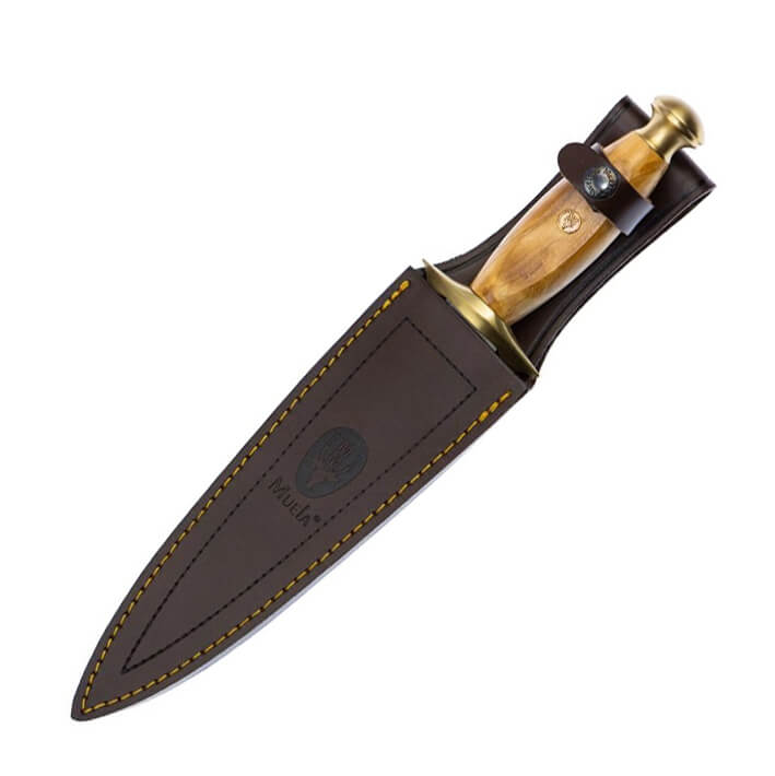 Cuchillo de remate Muela Caribu con mango de madera de olivo y hoja de 22 cm