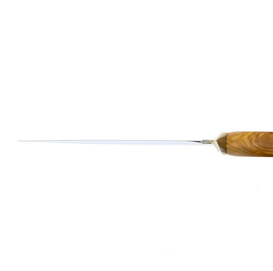 Cuchillo de remate Muela Caribu con mango de madera de olivo y hoja de 22 cm