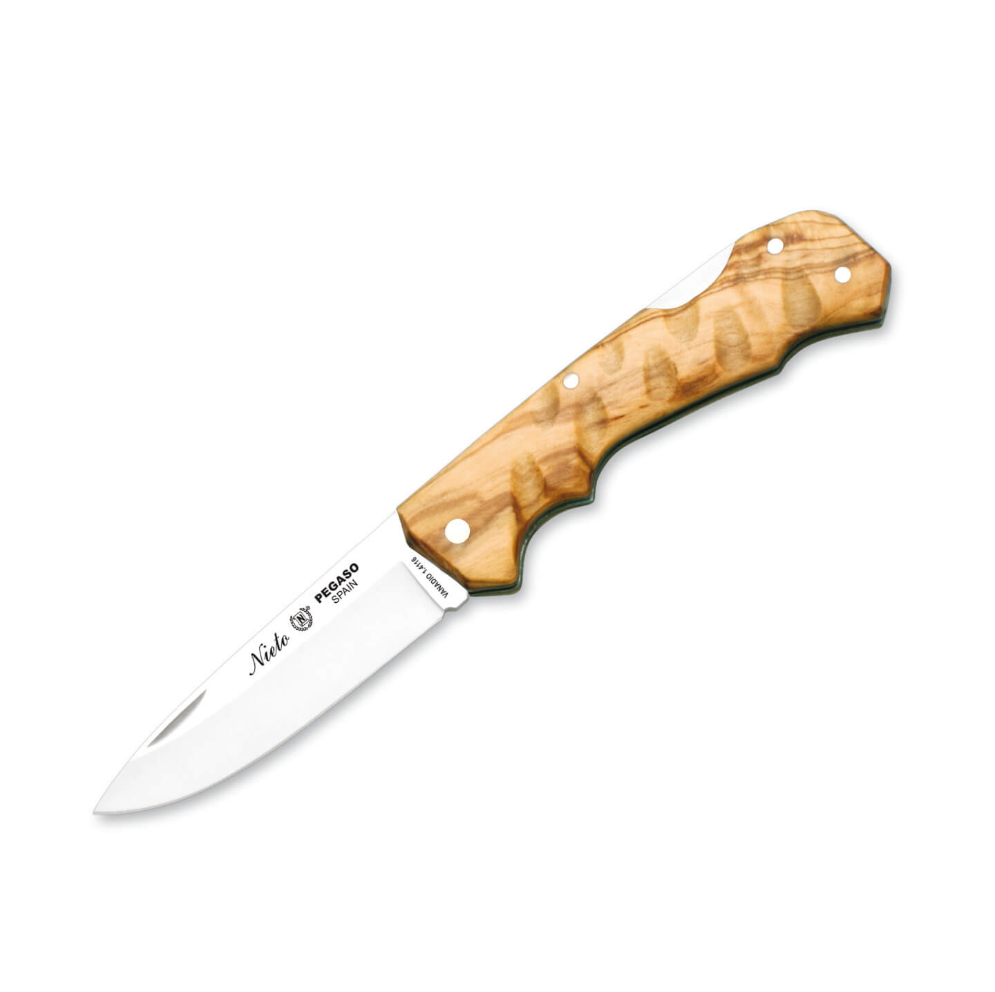 Navaja de bolsillo Nieto Pegaso con hoja drop point de 8 cm y man...