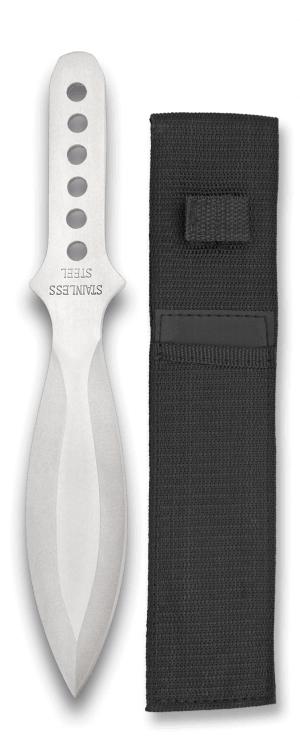 Cuchillo lanzador de Albainox con funda de nylon y mango de acero...
