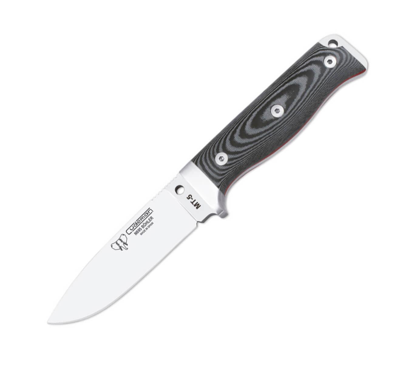 Cuchillo MT5 Cudeman. Mango micarta negra. Acero Böhler N-695. F...