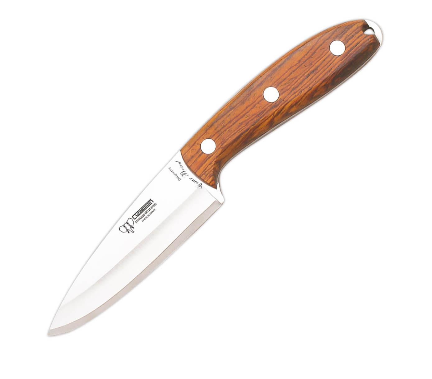 Cuchillo de caza Cudeman Cesar Bozal con mango en madera de cocob...