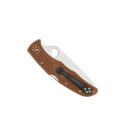 Navaja Spyderco Endura 4 con hoja de VG10 y mango de FRN marrón
