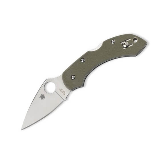 Navaja táctica Spyderco Dragonfly 2 con mango de G10 verde y hoj...