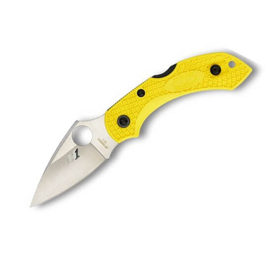 Navaja táctica Spyderco Dragonfly 2 con mango de FRN amarillo y ...