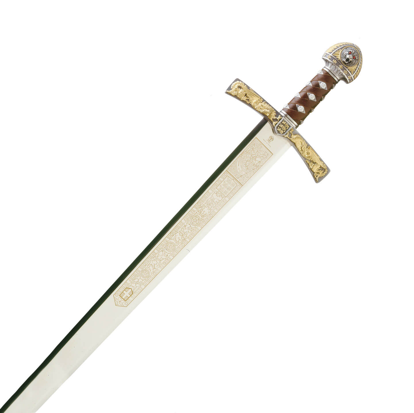 Espada de Ricardo Corazón de León con empuñadura de cuero y de...