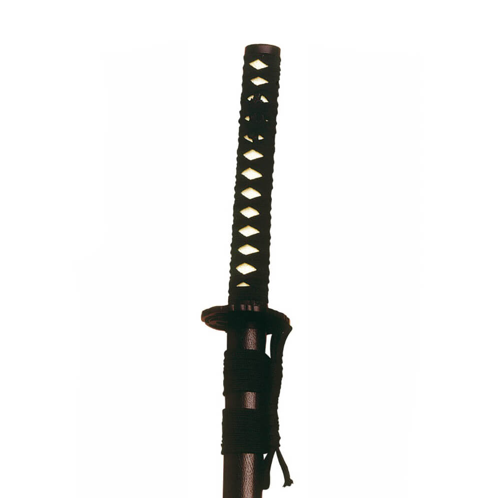 Katana Grulla negra con empuñadura encordada Marto 220 de 100 cm