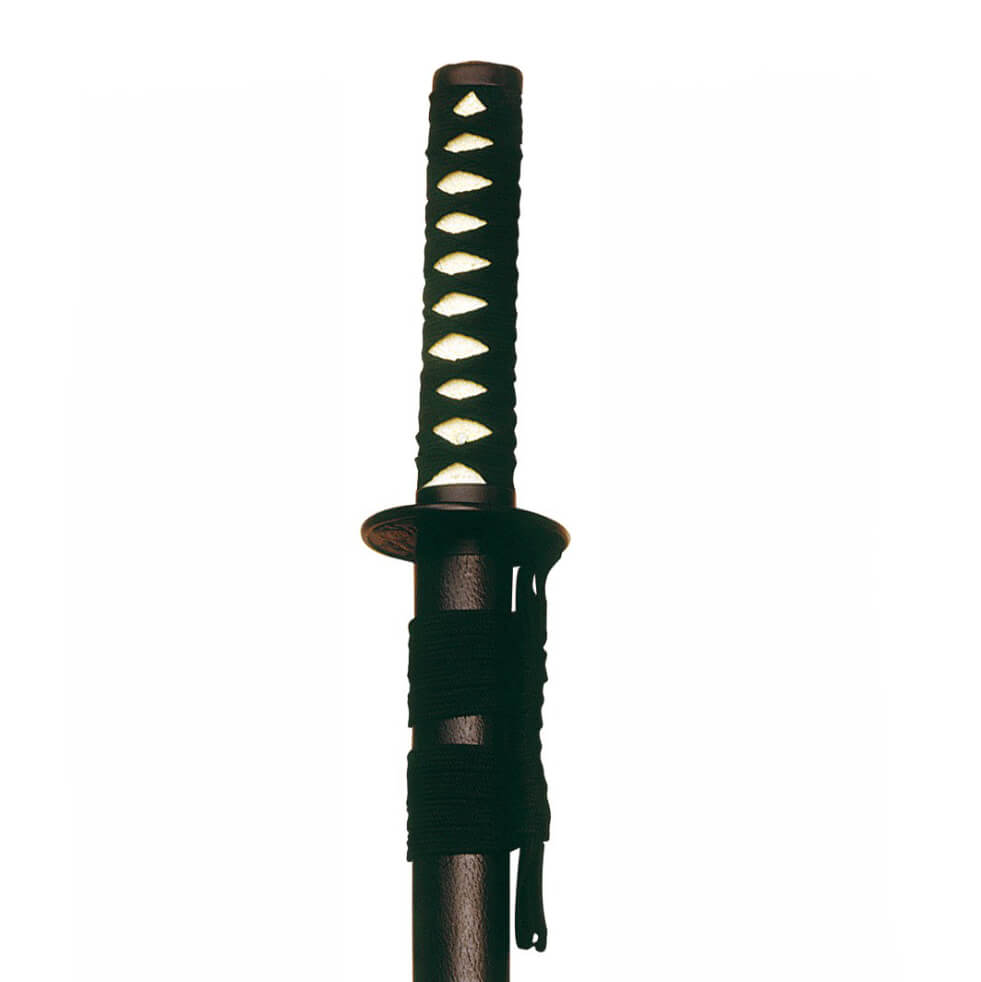 Wakizashi negra con empuñadura encordada Marto 380 de 75 cm