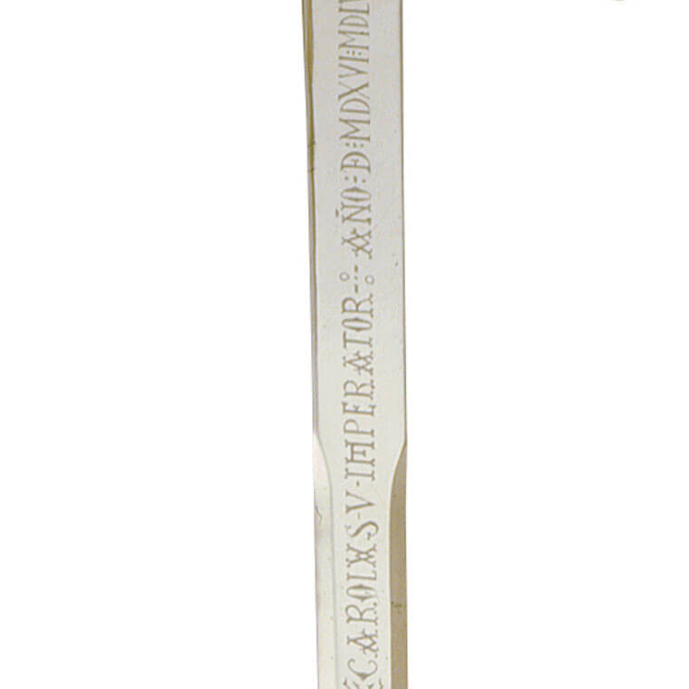 Espada de Carlos V bronce con hoja grabada Marto 381