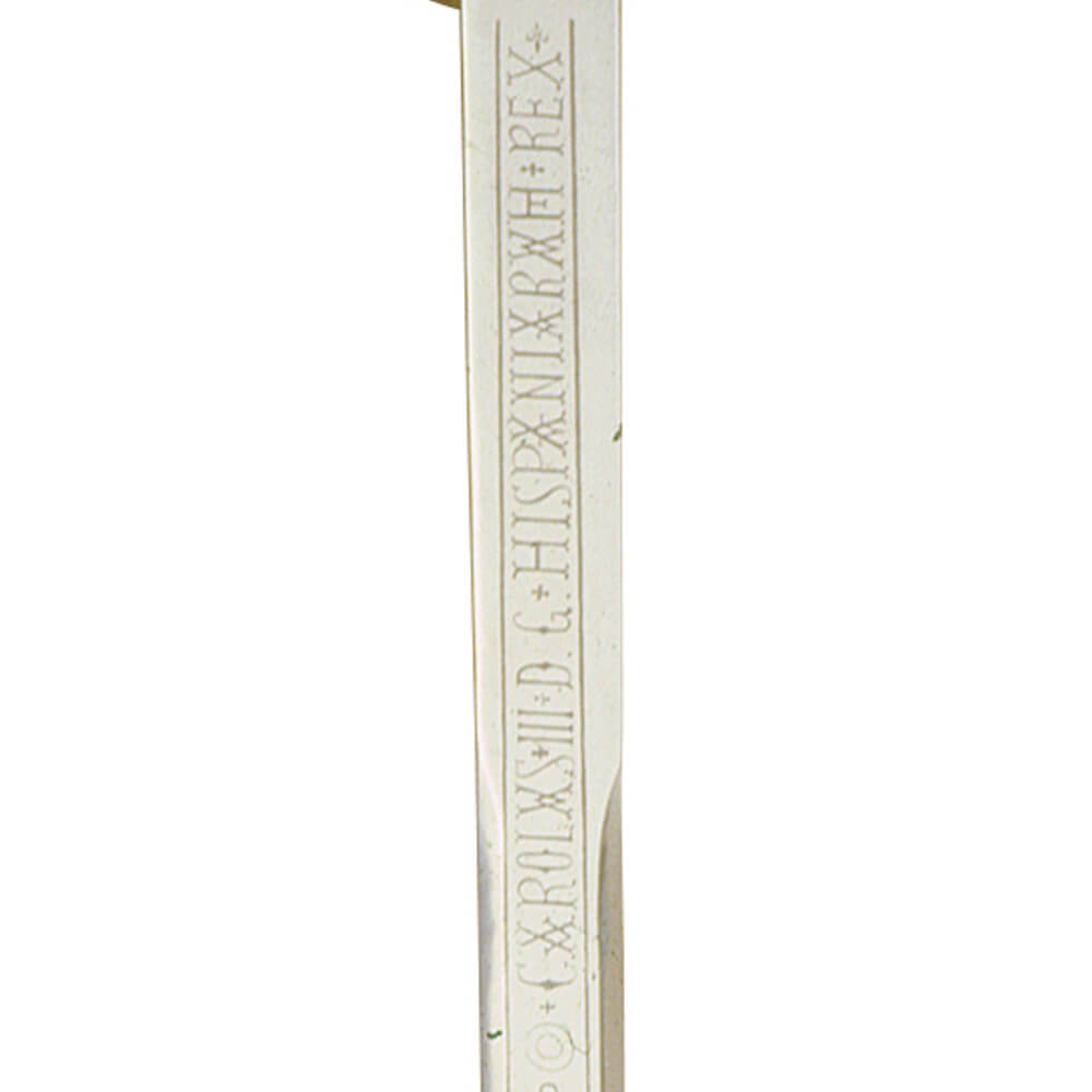Espada de Carlos III bronce con hoja grabada Marto 385