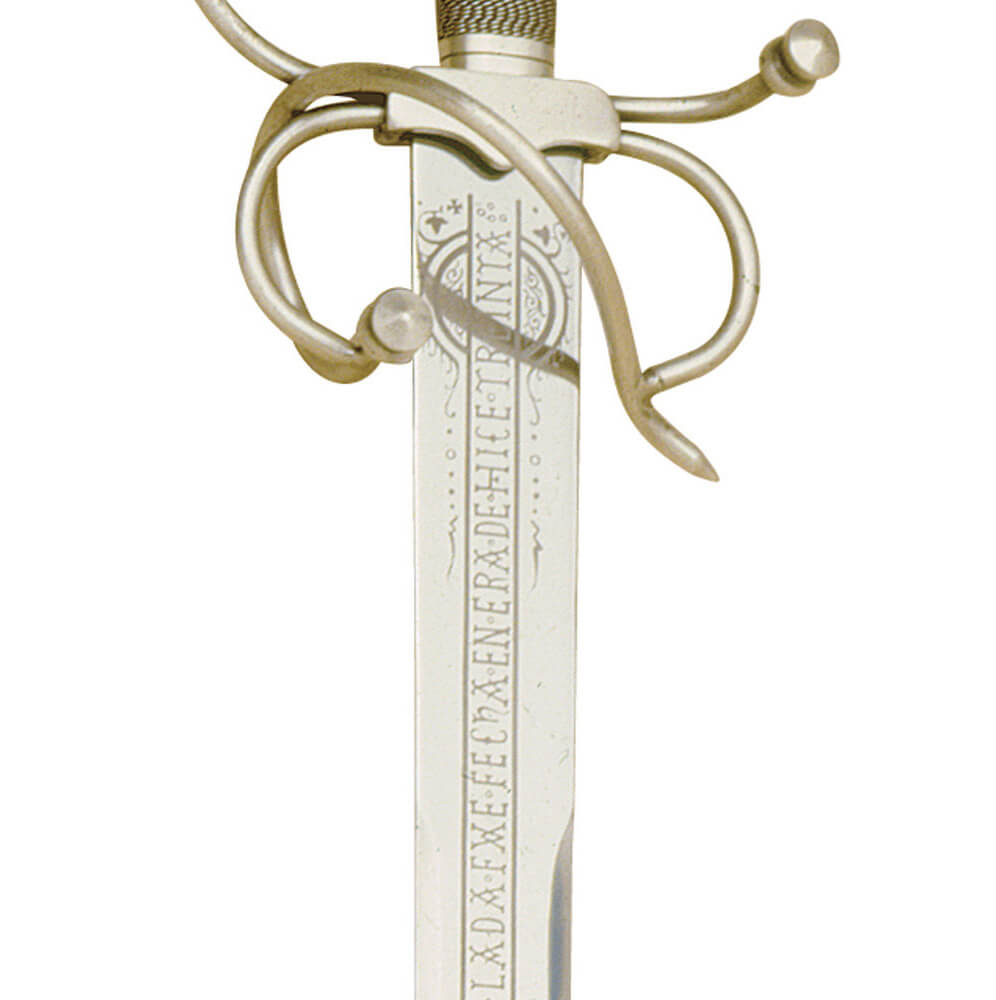 Espada Colada del Cid de bronce con hoja grabada Marto 386