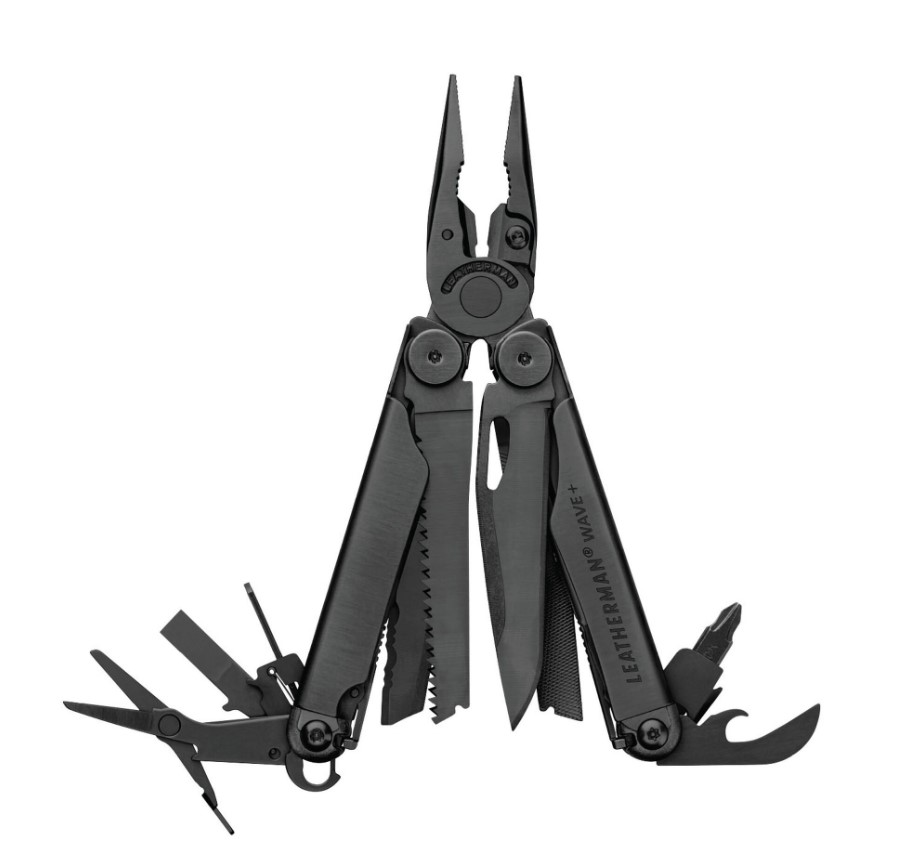 Alicate multiherramienta Leatherman Wave+ óxido negro con 18 fun...