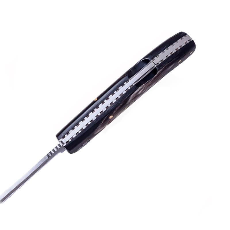 Navaja artesana Joker Pachón con mango de asta de búfalo y hoja drop point de 8 cm