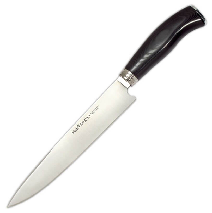 Cuchillo Muela Gaucho-20M con mango de micarta negra y hoja de 20...