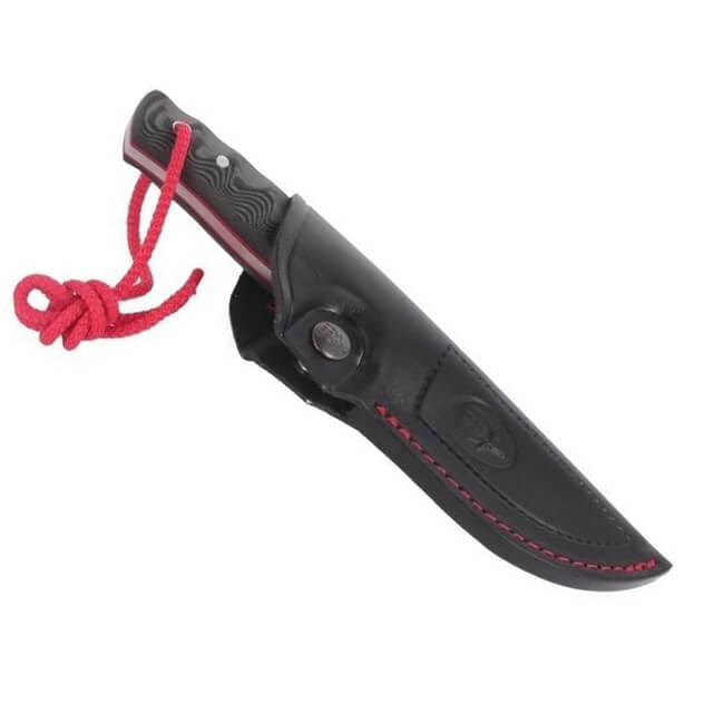Cuchillo tactico Muela Kodiak con hoja de acero sandvik y mango en micarta verde y funda kydex