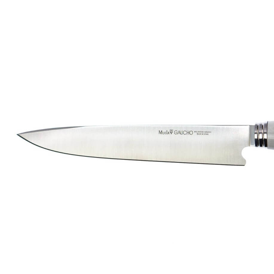 Cuchillo de barbacoa Muela Gaucho con mango de asta de ciervo y hoja de 20 cm