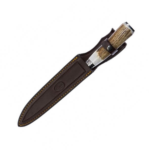 Cuchillo de barbacoa Muela Gaucho con mango de asta de ciervo y hoja de 20 cm