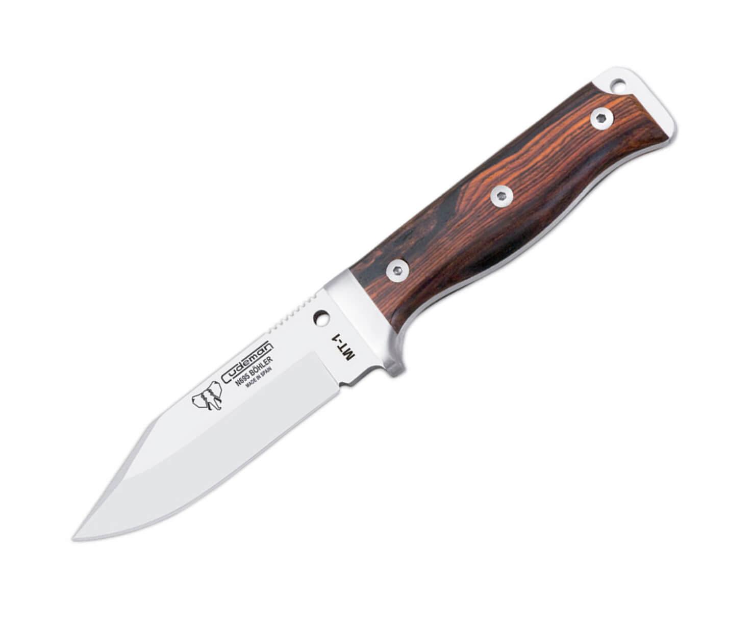 Cuchillo MT1 Cudeman. Mango cocobolo. Funda de cuero