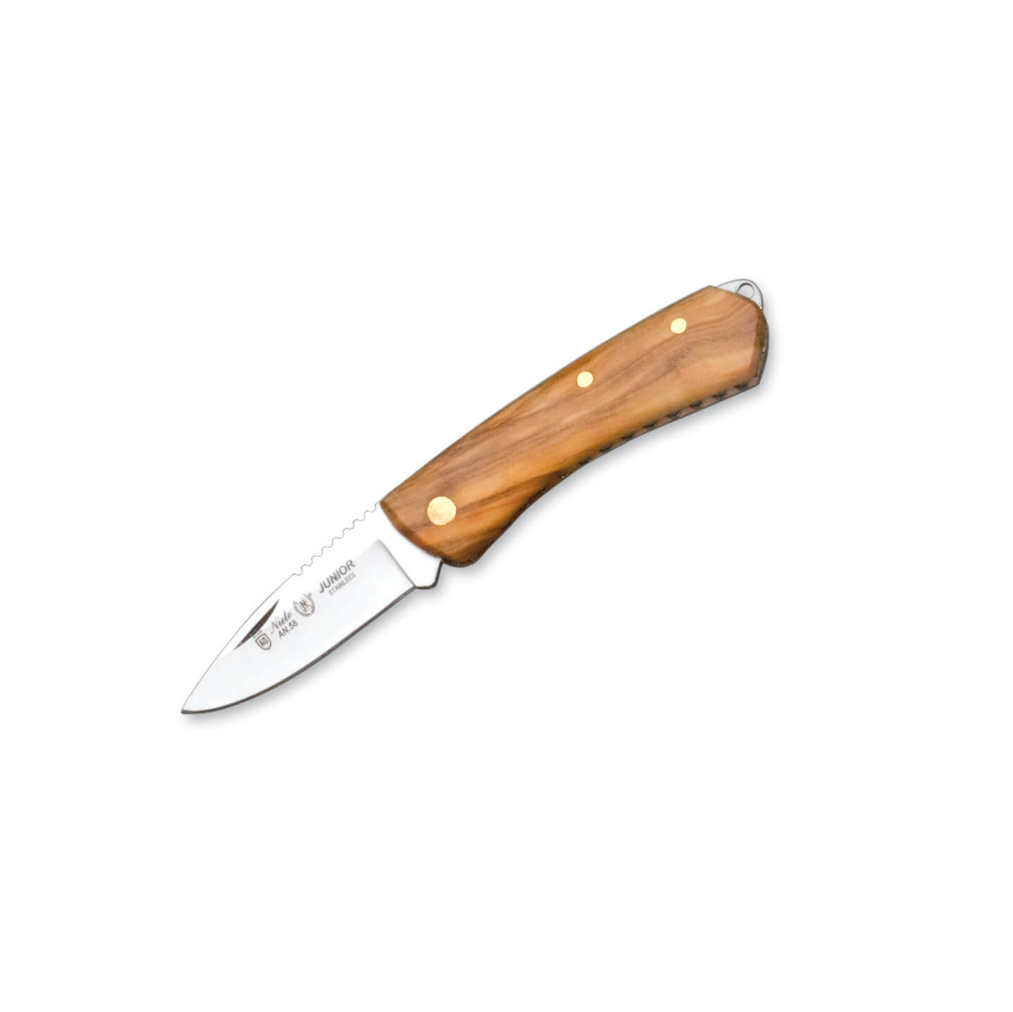 Navaja Nieto Junior con mango de madera de olivo y hoja de acero ...